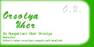 orsolya uher business card